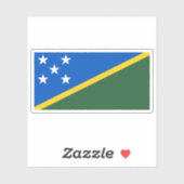 Vlag van de Salomonseilanden, Melanesië, Oceanië Sticker (Vel)