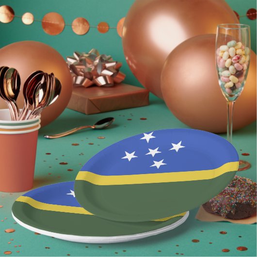 vlag van de Salomonseilanden Papieren Bordje (Multi)