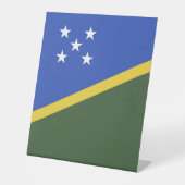 vlag van de Salomonseilanden Reclamebord Met Voetstuk (Voorkant)
