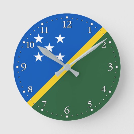 Vlag van de Salomonseilanden Ronde Klok (Voorkant)
