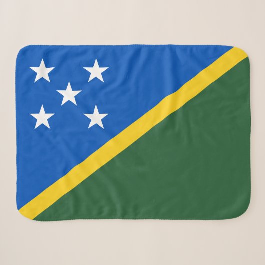 Vlag van de Salomonseilanden Sherpa Deken (Voorkant (horizontaal))