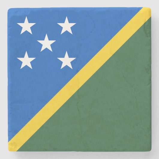 Vlag van de Salomonseilanden Stenen Onderzetter (Voorkant)