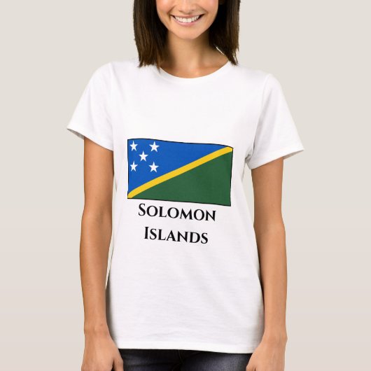vlag van de Salomonseilanden T-shirt (Voorkant)