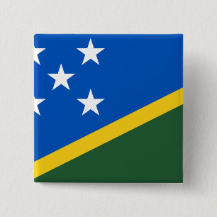 vlag van de Salomonseilanden Vierkante Button 5,1 Cm