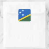 vlag van de Salomonseilanden Vierkante Sticker (Tas)