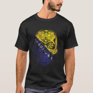 Vlag van de schedel en de Rozen van Bosnië en Herz T-shirt