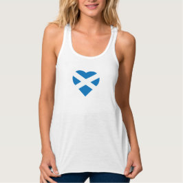 Vlag van de Schotse hartvorm Tanktop