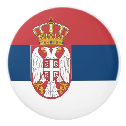 Vlag van de Servische keramische Knob Knop (Voorkant)