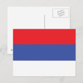 Vlag van de Servische Republiek Briefkaart (Voorkant / Achterkant)