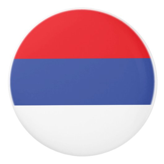 Vlag van de Servische Republiek Keramische Knop (Voorkant)