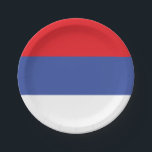 Vlag van de Servische Republiek Papieren Bordje<br><div class="desc">Patriottische vlag van de Servische Republiek</div>