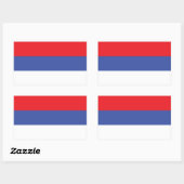 Vlag van de Servische Republiek Rechthoekige Sticker (Vel)
