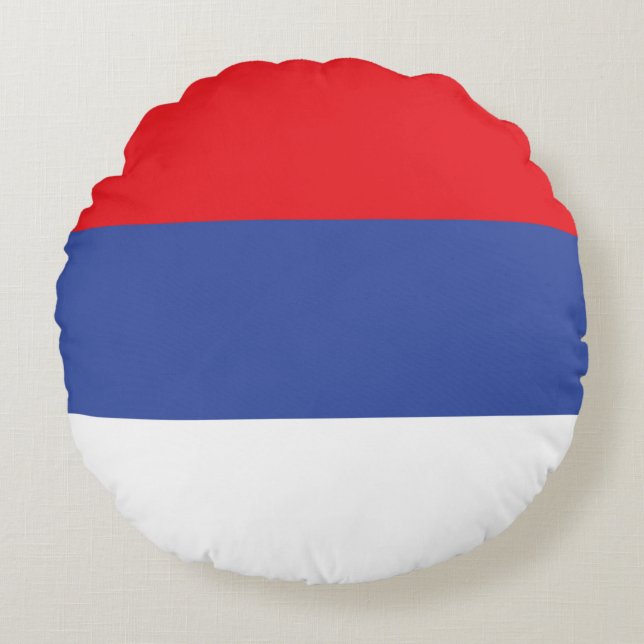Vlag van de Servische Republiek Rond Kussen (Voorkant)