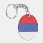 Vlag van de Servische Republiek Sleutelhanger (Voorkant Links)