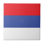 Vlag van de Servische Republiek Tegeltje<br><div class="desc">Patriottische vlag van de Servische Republiek</div>