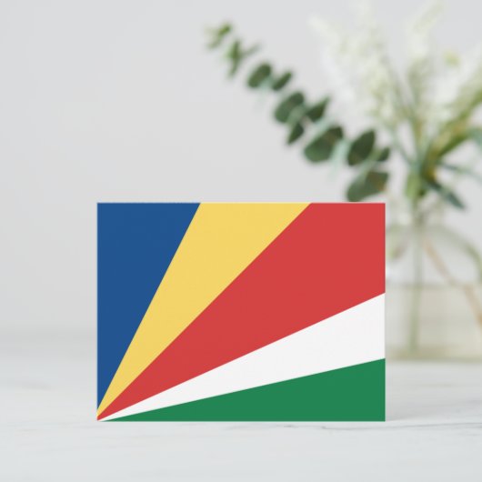 Vlag van de Seychellen Briefkaart (Staand voorkant)
