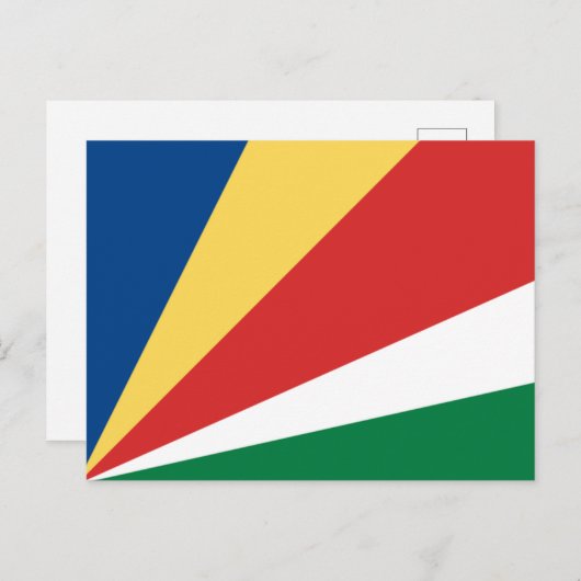 Vlag van de Seychellen Briefkaart (Voorkant / Achterkant)