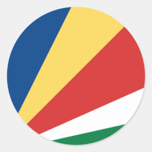 Vlag van de Seychellen Ronde Sticker