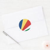Vlag van de Seychellen Ronde Sticker (Envelop)