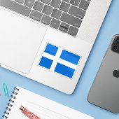Vlag van de Shetlandeilanden, Schotland Sticker (Laptop met iPhone)