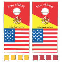 Vlag van de Siciliaanse Amerikaanse vlag Picnic Co