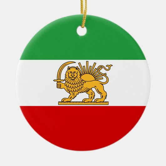 Vlag van de Sjah van Iran (1964-1980) شیروخورشید Keramisch Ornament (Voorkant)