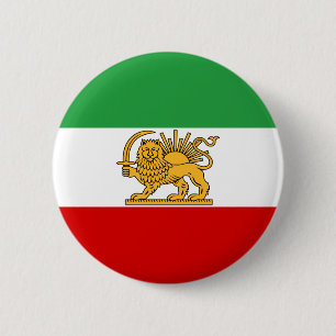 Vlag van de sjah van Iran (1964-1980) ش خ ر ی ر Ronde Button 5,7 Cm