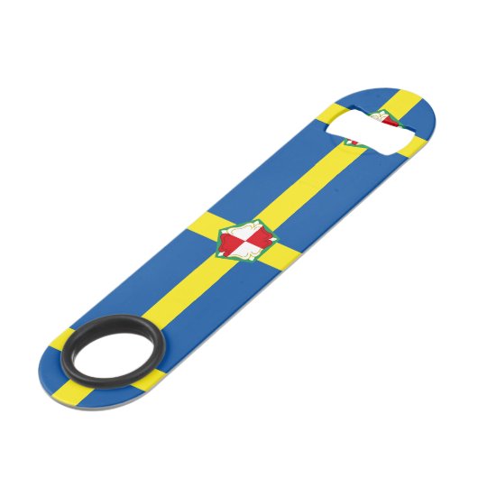 Vlag van de sleutel van de prebrokeshuurbar speed flessenopener (Voorkant Gekanteld)