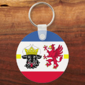 Vlag van de Sleutelhanger Mecklenburg-Western Pomm (Voorkant)