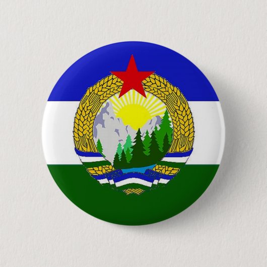 Vlag van de Socialistische Cascadia Ronde Button 5,7 Cm (Voorkant)