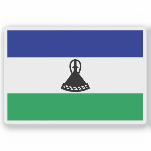 Vlag van de Sotho-mensen, Republiek Zuid-Afrika Sticker (Voorkant)