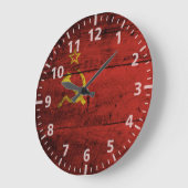 Vlag van de Sovjet-Unie op oude houten graan Grote Klok (Hoek)