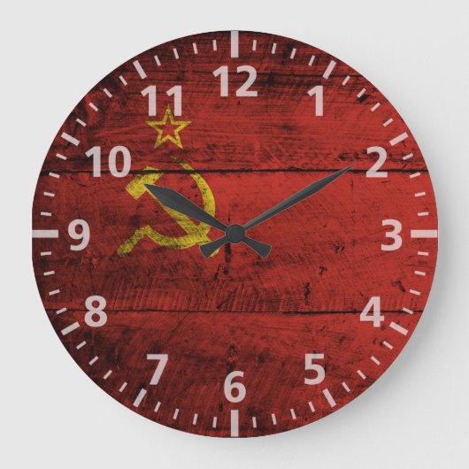 Vlag van de Sovjet-Unie op oude houten graan Grote Klok (Voorkant)