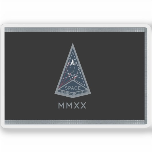 Vlag van de Space Operations Command Sticker (Voorkant)