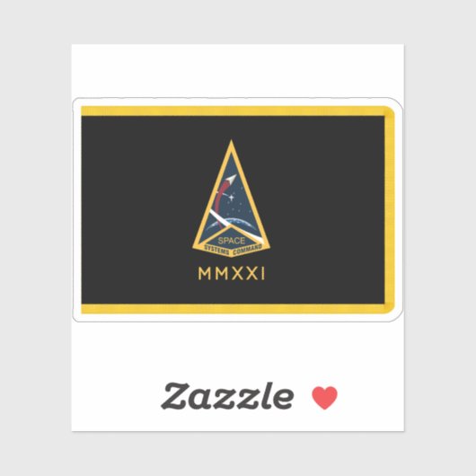 Vlag van de Space Systems Command Sticker (Vel)