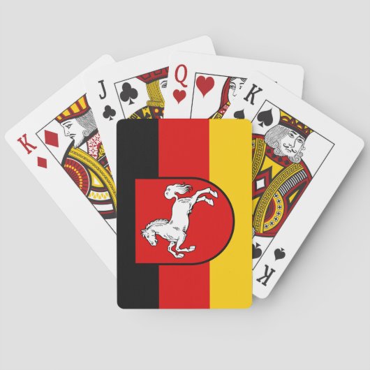 Vlag van de speelkaarten van Nedersaksen (Achterkant)