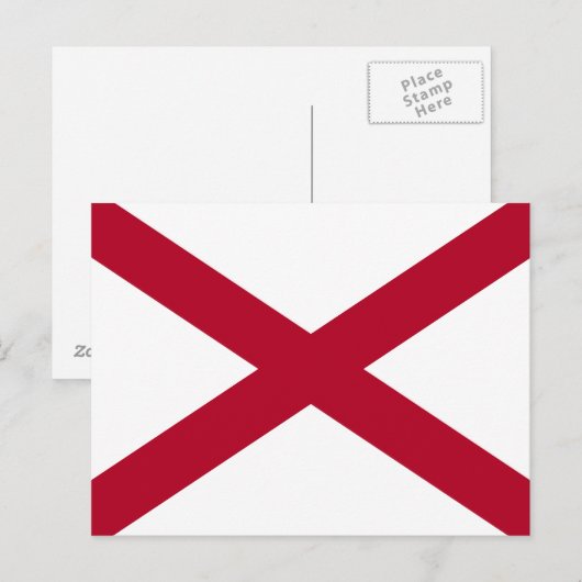 vlag van de staat Alabama Briefkaart (Voorkant / Achterkant)