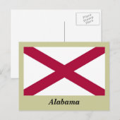 vlag van de staat Alabama Briefkaart (Voorkant / Achterkant)