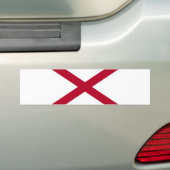 vlag van de staat Alabama Bumpersticker (Op auto)