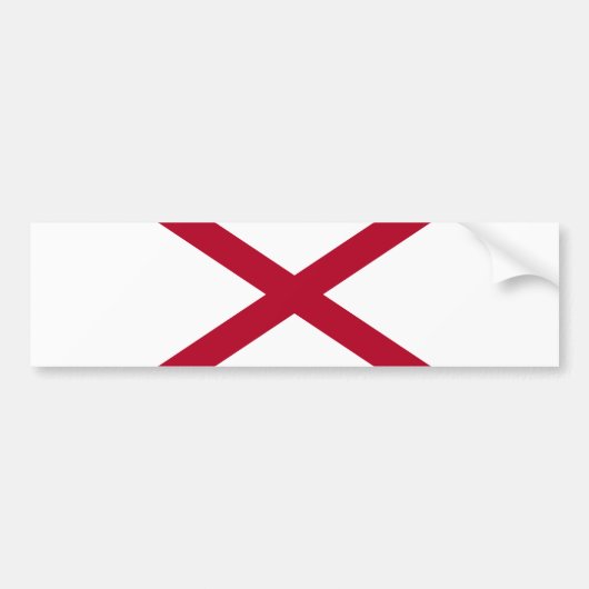 vlag van de staat Alabama Bumpersticker (Voorkant)