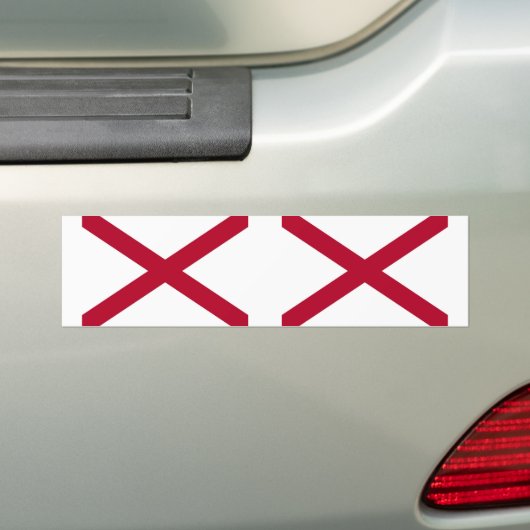vlag van de staat Alabama Bumpersticker (Op auto)