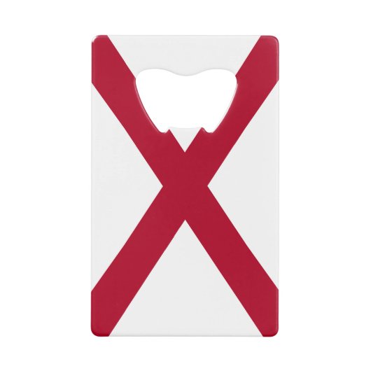 vlag van de staat Alabama Creditkaart Flessenopener (Voorkant)