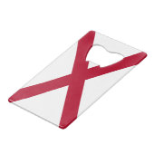 vlag van de staat Alabama Creditkaart Flessenopener (Achterkant Gekanteld)