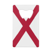 vlag van de staat Alabama Creditkaart Flessenopener (Achterkant)