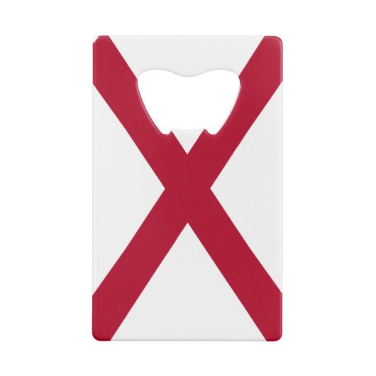 vlag van de staat Alabama Creditkaart Flessenopener (Achterkant)
