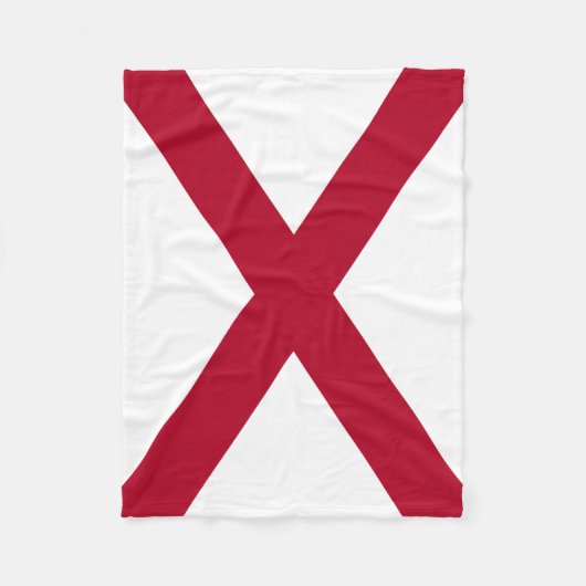 vlag van de staat Alabama Fleece Deken (Voorkant)