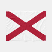 vlag van de staat Alabama Fleece Deken (Voorkant (Horizontaal))