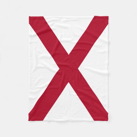 vlag van de staat Alabama Fleece Deken (Voorkant)