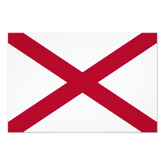vlag van de staat Alabama Foto Afdruk (Voorkant)