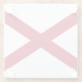 vlag van de staat Alabama Glazen Onderzetter (Achterkant)